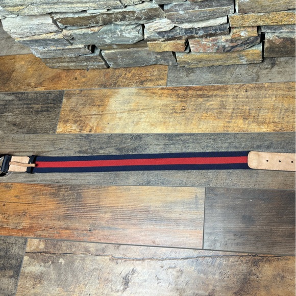 Gucci Double G Logo Canvas & Leather Belt - Picture 5 of 5